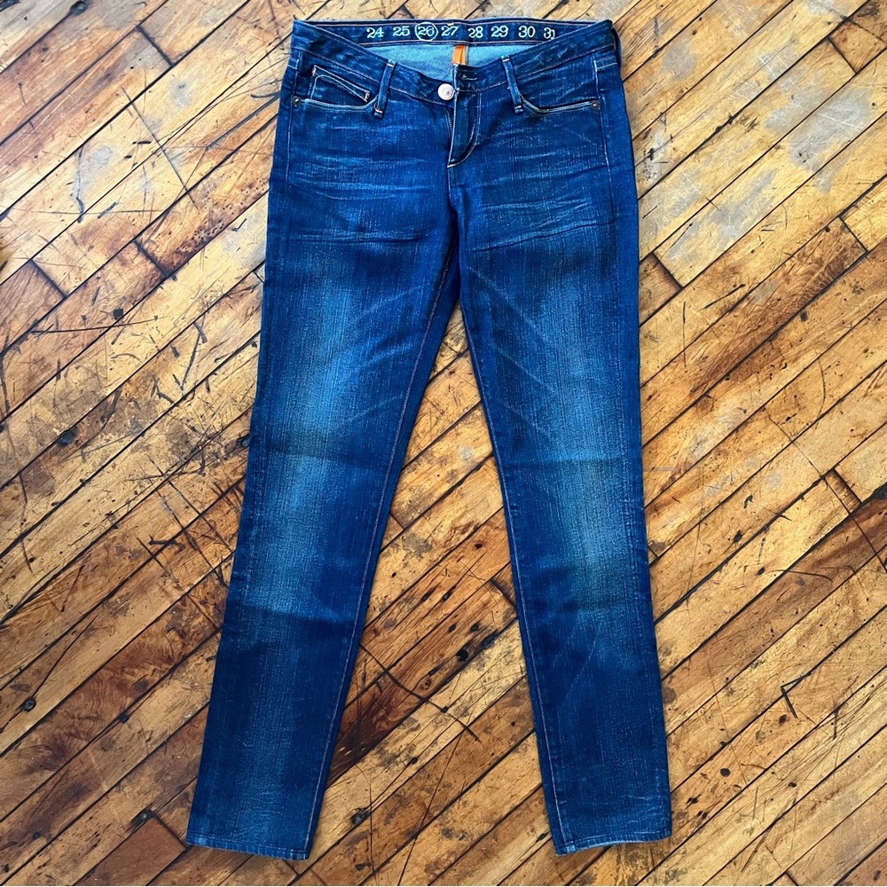 Earnest Sewn Harlan Cigarette Leg Jeans 26 Dark Wash Japan Denim USA